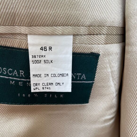 OSCAR DE LA RENTA 100% SILK BLAZER‎ IN CREAM - Picture 7 of 7